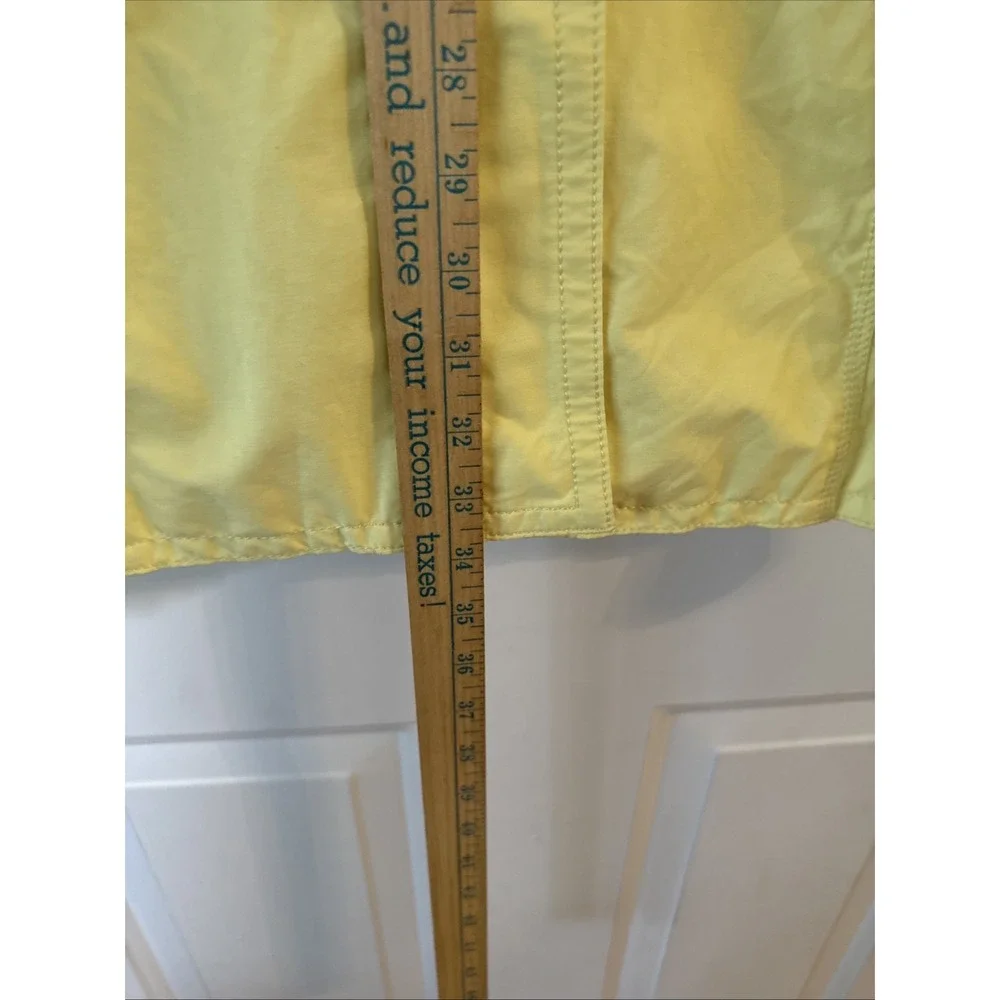 Eddie Bauer Womens Yellow Lightweight Jacket Coat Medium Button Front Cotton Bld - Picture 5 of 8